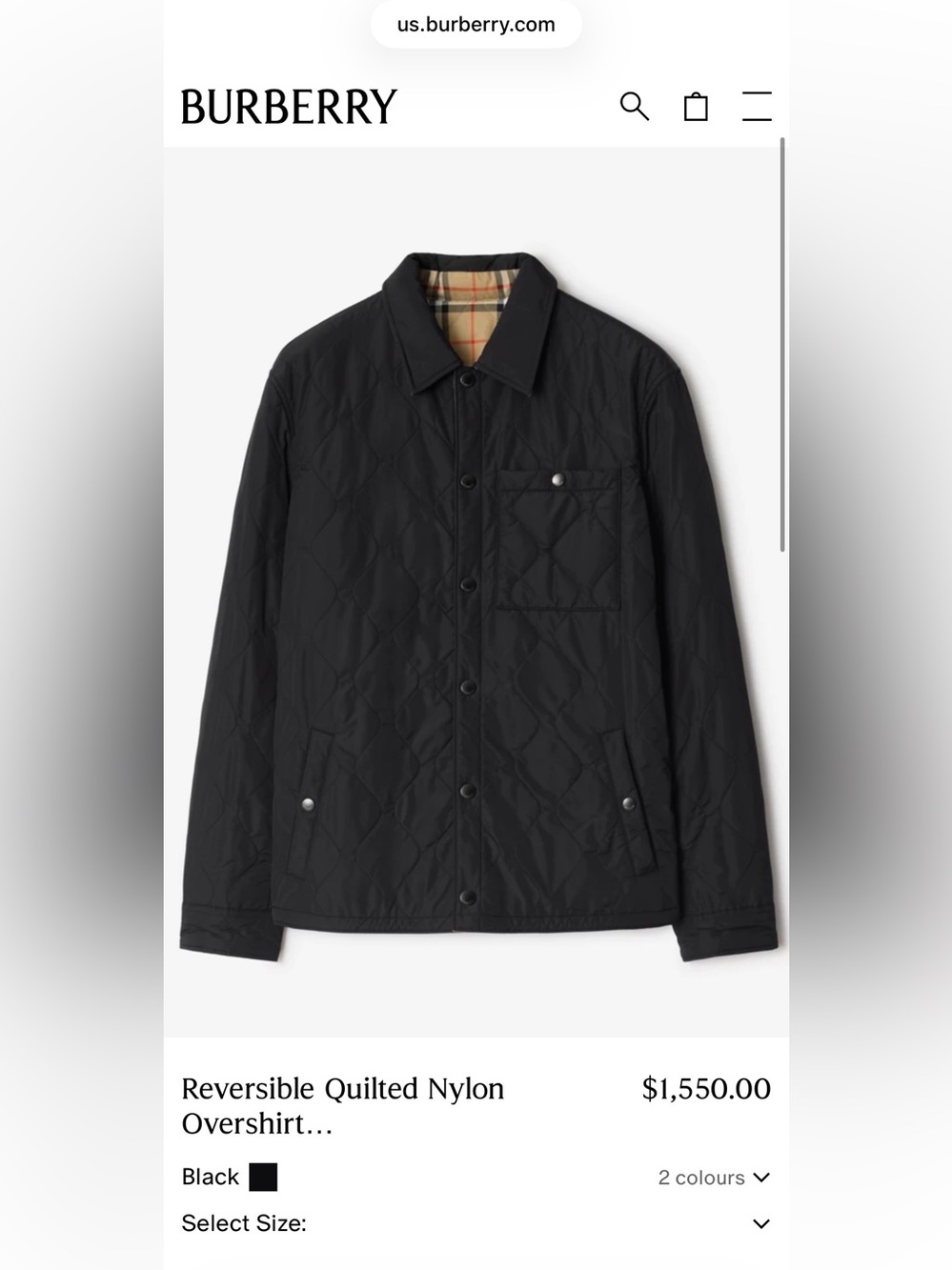 Burberry - Reversible Quilted Nylon Jacket with Signature Burberry Pattern - Picture 13 of 13